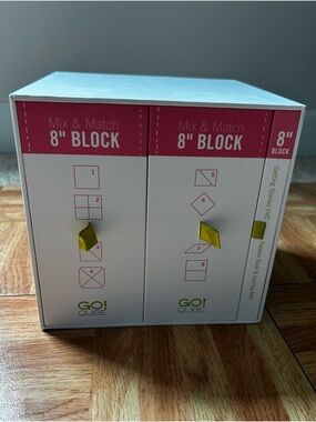 Accuquilt Go! Qube 8” Block Mix Match New DVD Cutting Mat Patterns Shapes
